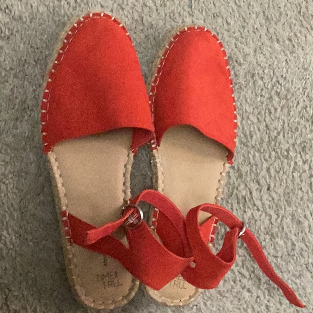Strapped espadrille flats NWOT